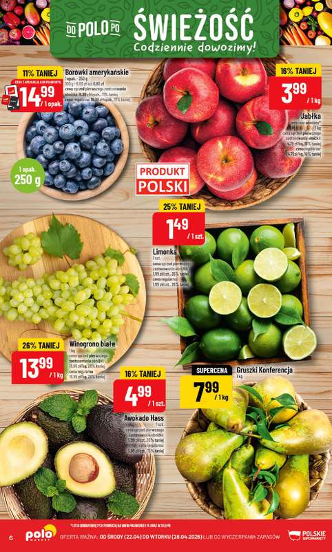 POLOmarket - gazetka promocyjna Gazetka od środy 22.04 do wtorku 28.04 - strona 6