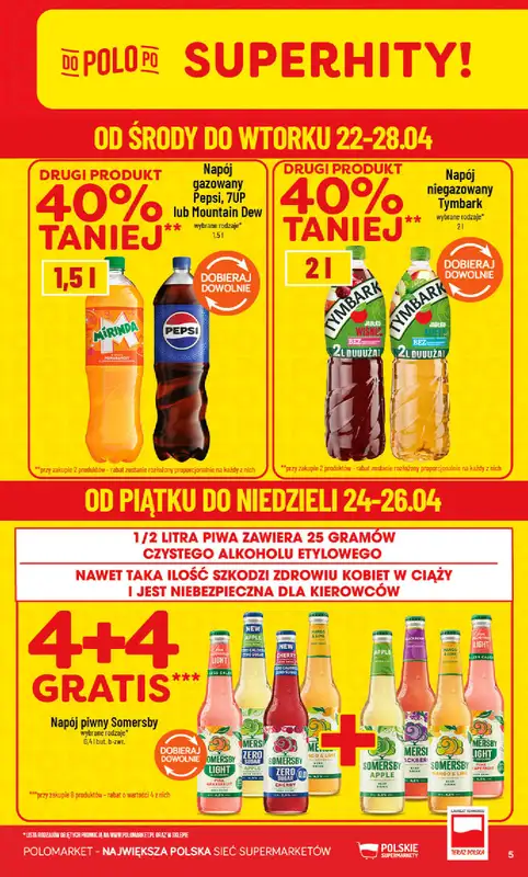 POLOmarket - gazetka promocyjna Gazetka od środy 22.04 do wtorku 28.04 - strona 5