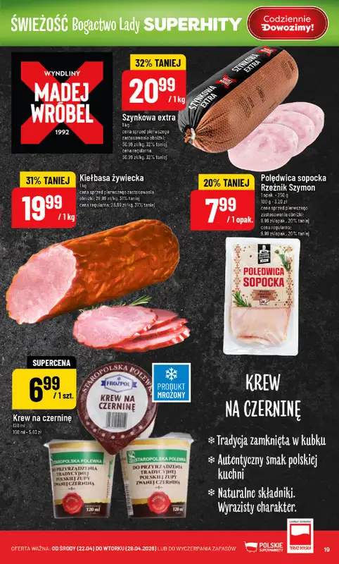POLOmarket - gazetka promocyjna Gazetka od środy 22.04 do wtorku 28.04 - strona 19