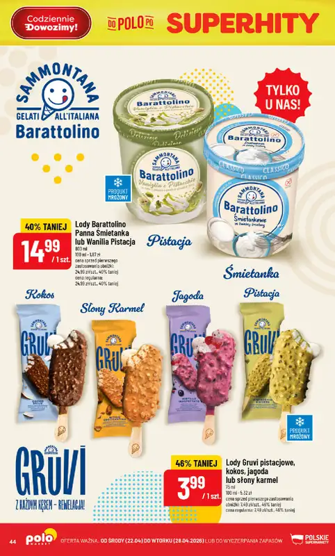 POLOmarket - gazetka promocyjna Gazetka od środy 22.04 do wtorku 28.04 - strona 44