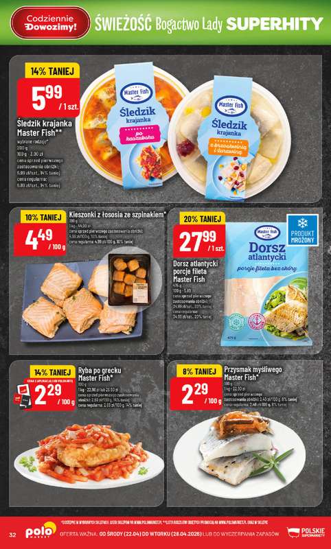 POLOmarket - gazetka promocyjna Gazetka od środy 22.04 do wtorku 28.04 - strona 32