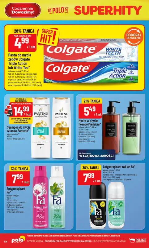 POLOmarket - gazetka promocyjna Gazetka od środy 22.04 do wtorku 28.04 - strona 54