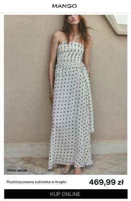 Rozkloszowana sukienka w kropki