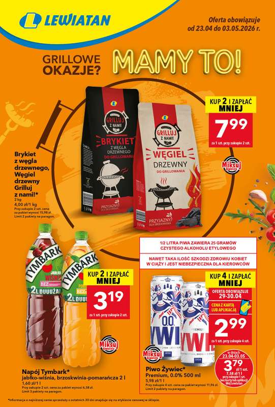 LEWIATAN - gazetka promocyjna Gazetka „MAMY TO w Lewiatanie” od czwartku 23.04 do niedzieli 03.05