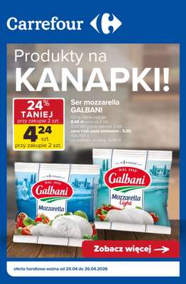 Carrefour - gazetka promocyjna Produkty na KANAPKI! - sprawdź oferty! od wtorku 21.04 do niedzieli 26.04