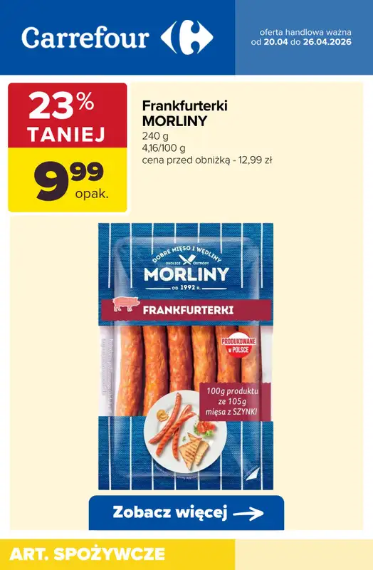 Carrefour - gazetka promocyjna Produkty na KANAPKI! - sprawdź oferty! od wtorku 21.04 do niedzieli 26.04 - strona 9