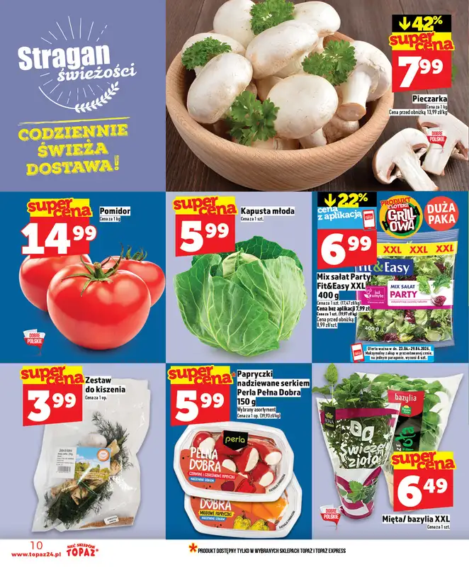 TOPAZ - gazetka promocyjna Nowa gazetka od czwartku, 23.04 od czwartku 23.04 do środy 29.04 - strona 10