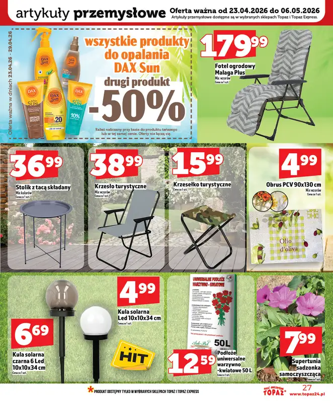 TOPAZ - gazetka promocyjna Nowa gazetka od czwartku, 23.04 od czwartku 23.04 do środy 29.04 - strona 27