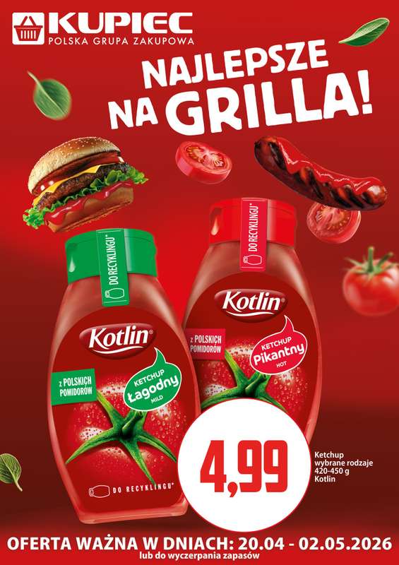 Kupiec - gazetka promocyjna Oferta plakatowa od poniedziałku 20.04 do soboty 02.05
