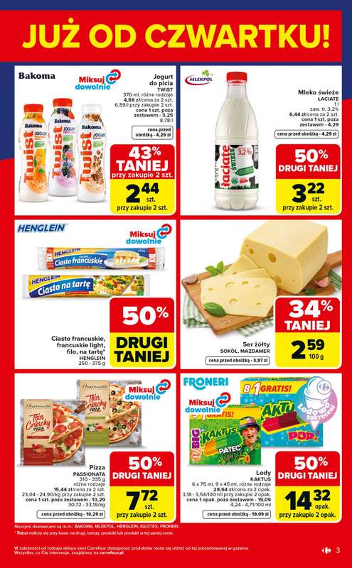 Carrefour - gazetka promocyjna Gazetka Weekend promek już od czwartku  do niedzieli 26.04 - strona 3