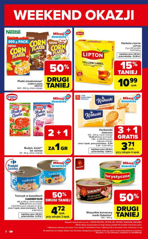 Carrefour Market - gazetka promocyjna Gazetka Weekend promek już od czwartku od czwartku 23.04 do niedzieli 26.04 - strona 4