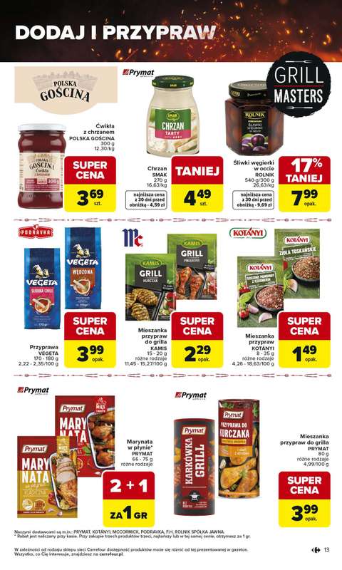 Carrefour Market - gazetka promocyjna Gazetka Misja:Grill Cię wzywa od czwartku 23.04 do soboty 02.05 - strona 13