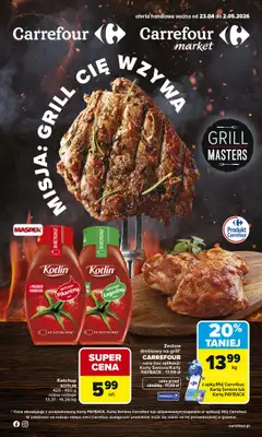 Carrefour Market - gazetka promocyjna Gazetka Misja:Grill Cię wzywa od czwartku 23.04 do soboty 02.05