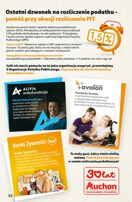 Auchan - gazetka promocyjna Gazetka 30 Lat Hipermarket Auchan od czwartku 23.04 do wtorku 28.04 - strona 52