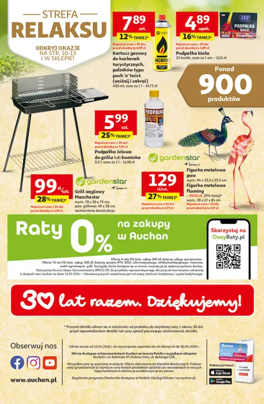 Auchan - gazetka promocyjna Gazetka 30 Lat Hipermarket Auchan od czwartku 23.04 do wtorku 28.04 - strona 53