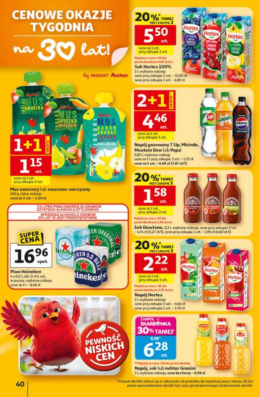 Auchan - gazetka promocyjna Gazetka 30 Lat Hipermarket Auchan od czwartku 23.04 do wtorku 28.04 - strona 40