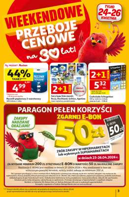 Auchan - gazetka promocyjna Gazetka 30 Lat Hipermarket Auchan od czwartku 23.04 do wtorku 28.04 - strona 3
