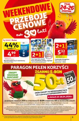 Auchan - gazetka promocyjna Gazetka 30 Lat Hipermarket Auchan od czwartku 23.04 do wtorku 28.04 - strona 3