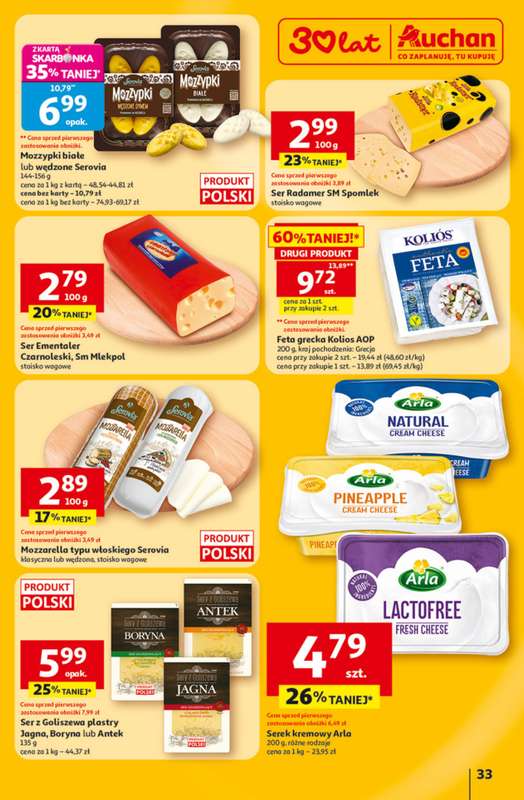 Auchan - gazetka promocyjna Gazetka 30 Lat Hipermarket Auchan od czwartku 23.04 do wtorku 28.04 - strona 33