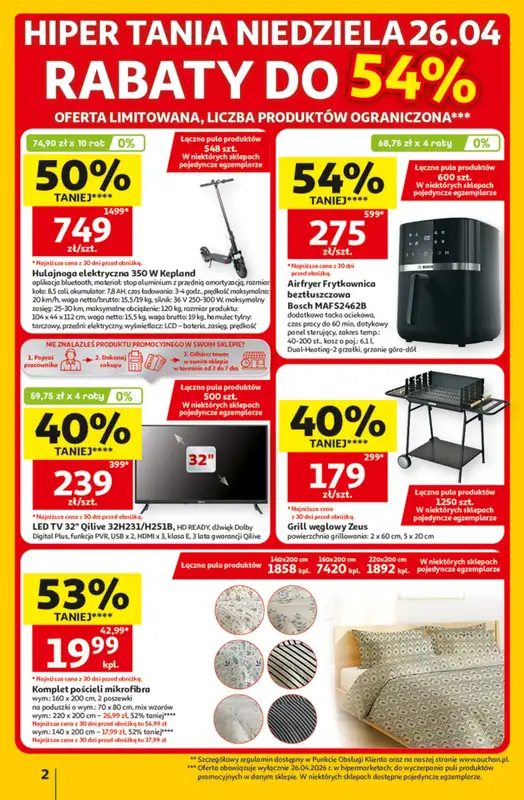 Auchan - gazetka promocyjna Gazetka 30 Lat Hipermarket Auchan od czwartku 23.04 do wtorku 28.04 - strona 2