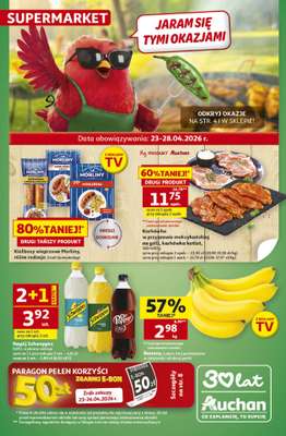 Auchan - gazetka promocyjna Gazetka 30 Lat Supermarket Auchan od czwartku 23.04 do wtorku 28.04