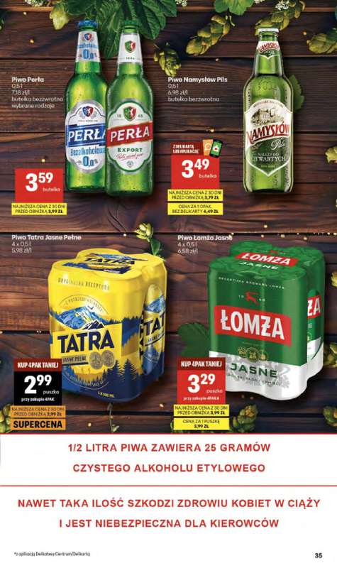 Delikatesy Centrum - gazetka promocyjna Gazetka  do środy 29.04 - strona 35
