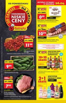 Biedronka - gazetka promocyjna Od poniedziałku od poniedziałku 20.04 do niedzieli 26.04