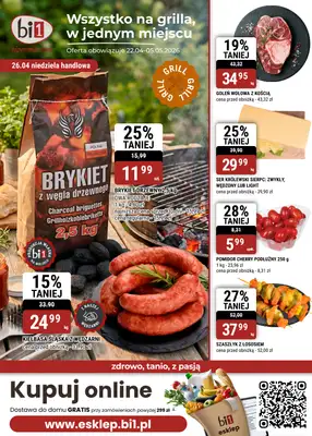 bi1 - gazetka promocyjna Gazetka Czeladź I Wszystko na grilla, w jednym miejscu od środy 22.04 do wtorku 05.05