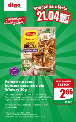 Dino - gazetka promocyjna Pomysł na soczystego kurczaka | 21.04 | Promocje spoza gazetki od wtorku 21.04 do wtorku 21.04