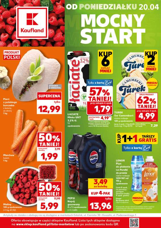 Kaufland - gazetka promocyjna Mocny Start od poniedziałku 20.04 do środy 22.04