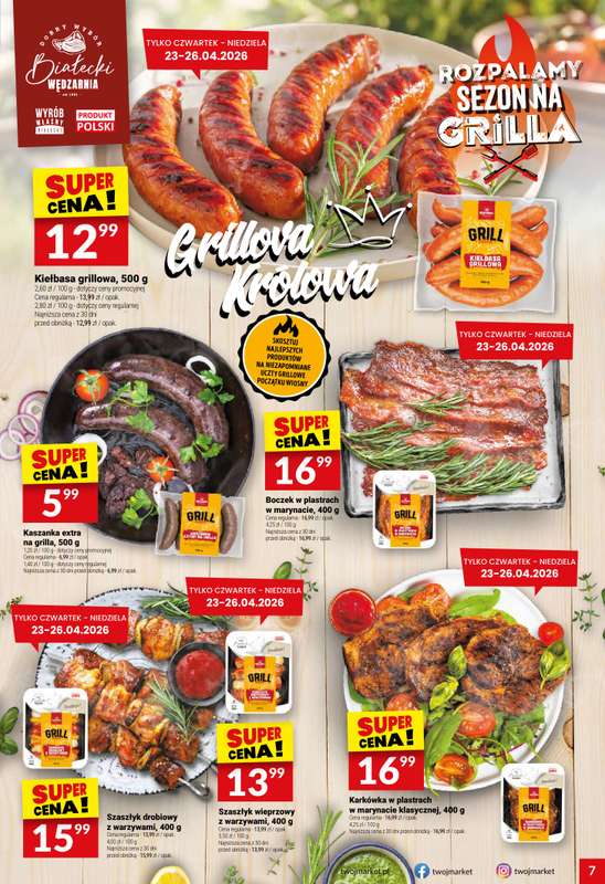 Twój Market - gazetka promocyjna Gazetka od środy 22.04 do poniedziałku 27.04 - strona 7