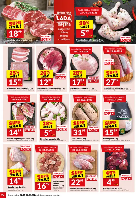 Twój Market - gazetka promocyjna Gazetka od środy 22.04 do poniedziałku 27.04 - strona 22