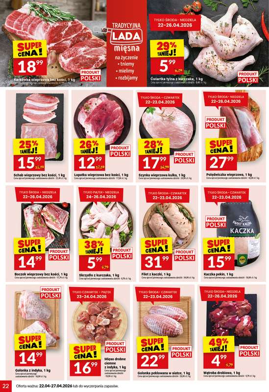 Twój Market - gazetka promocyjna Gazetka od środy 22.04 do poniedziałku 27.04 - strona 22