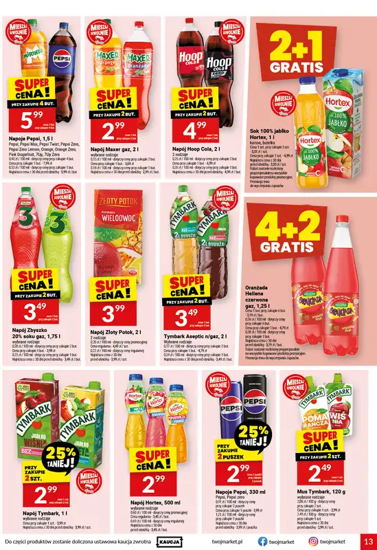 Twój Market - gazetka promocyjna Gazetka od środy 22.04 do poniedziałku 27.04 - strona 13