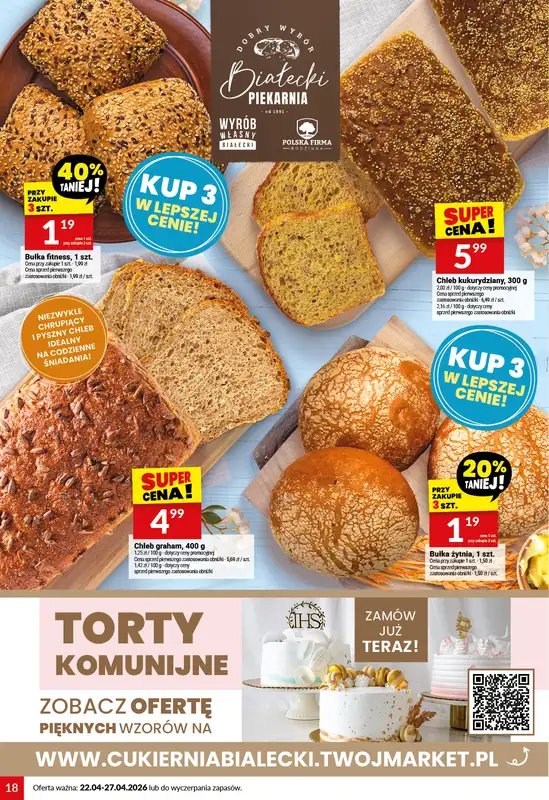 Twój Market - gazetka promocyjna Gazetka od środy 22.04 do poniedziałku 27.04 - strona 18