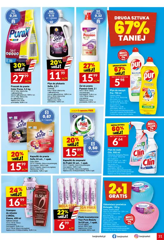 Twój Market - gazetka promocyjna Gazetka od środy 22.04 do poniedziałku 27.04 - strona 31