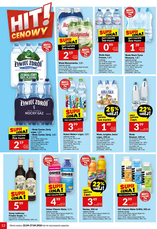 Twój Market - gazetka promocyjna Gazetka od środy 22.04 do poniedziałku 27.04 - strona 12