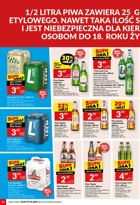 Twój Market - gazetka promocyjna Gazetka od środy 22.04 do poniedziałku 27.04 - strona 14