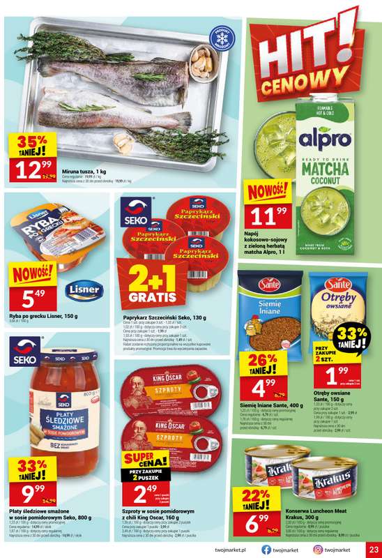 Twój Market - gazetka promocyjna Gazetka od środy 22.04 do poniedziałku 27.04 - strona 23