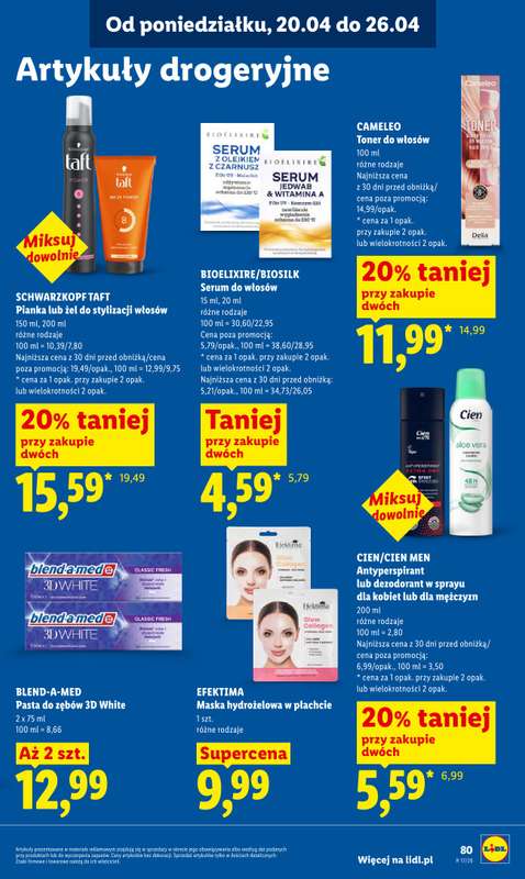 Lidl - gazetka promocyjna Oferta od poniedziałku od poniedziałku 20.04 do środy 22.04 - strona 83