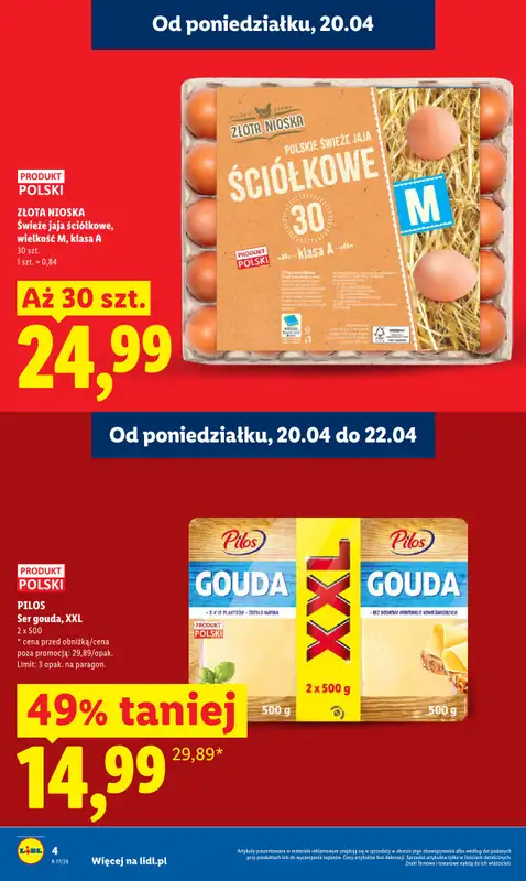 Lidl - gazetka promocyjna Oferta od poniedziałku od poniedziałku 20.04 do środy 22.04 - strona 4