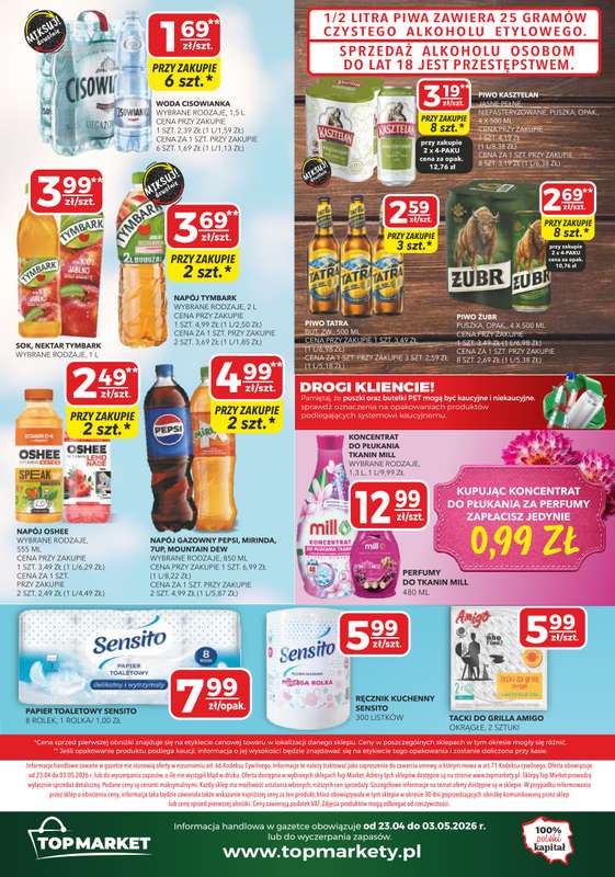 Top Market - gazetka promocyjna Gazetka od czwartku 23.04 do niedzieli 03.05 - strona 4