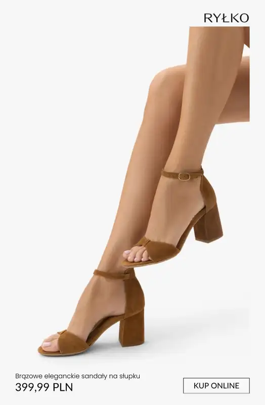 Ryłko - gazetka promocyjna Damskie SANDAŁY na obcasie od 99,99 zł od wtorku 21.04  - strona 10