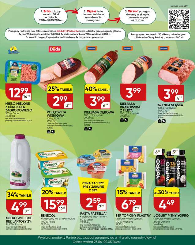 Chata Polska - gazetka promocyjna Zgarniaj wiosenne nagrody 9.04-31.05  do niedzieli 31.05 - strona 3