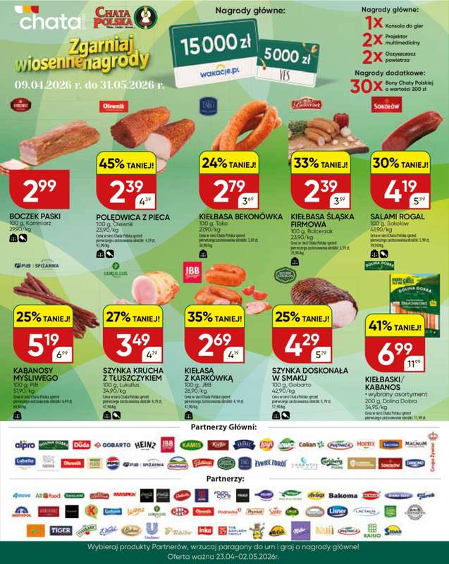 Chata Polska - gazetka promocyjna Zgarniaj wiosenne nagrody 9.04-31.05  do niedzieli 31.05 - strona 2