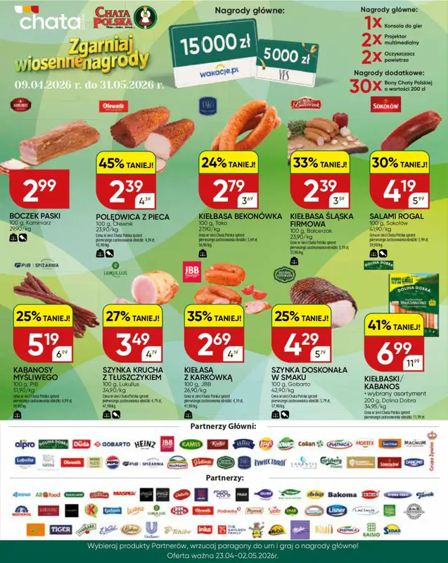 Chata Polska - gazetka promocyjna Zgarniaj wiosenne nagrody 9.04-31.05  do niedzieli 31.05 - strona 2