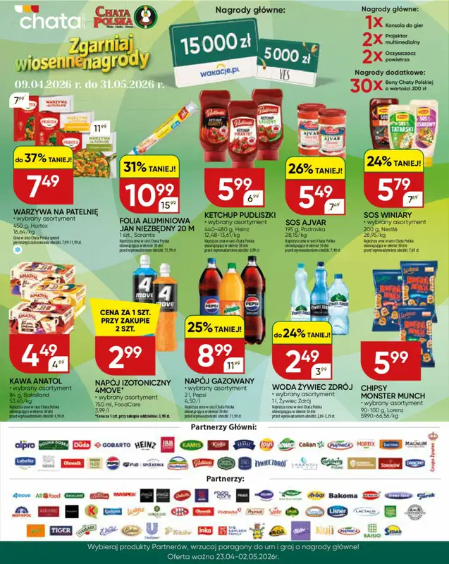 Chata Polska - gazetka promocyjna Zgarniaj wiosenne nagrody 9.04-31.05  do niedzieli 31.05 - strona 6