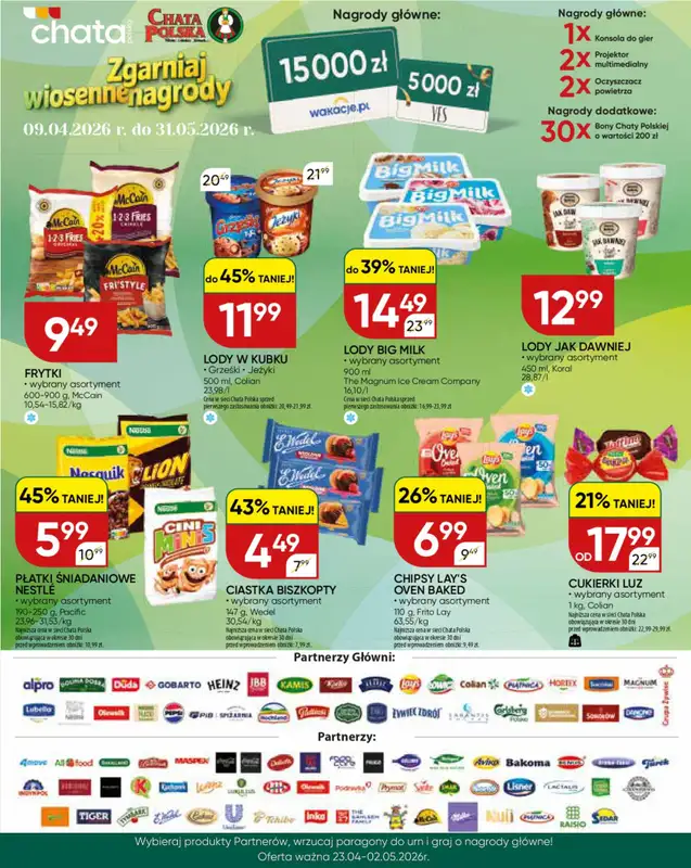 Chata Polska - gazetka promocyjna Zgarniaj wiosenne nagrody 9.04-31.05  do niedzieli 31.05 - strona 4