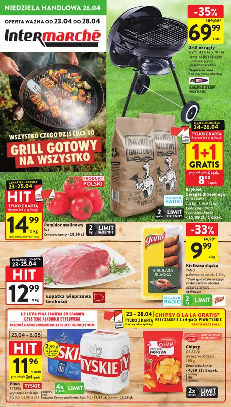 Intermarche - gazetka promocyjna Gazetka od czwartku 23.04 do wtorku 28.04
