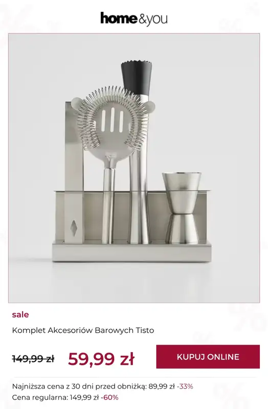 home&you - gazetka promocyjna Final SALE do -90% od wtorku 21.04  - strona 4